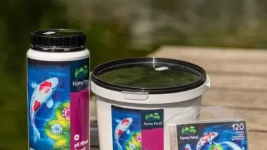 Produkty na úpravu pH vody v rybníku značky Home Pond.